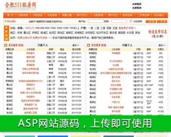 大型租房售房房产信息平台系统ASP网站源码XYM419 完整带后台