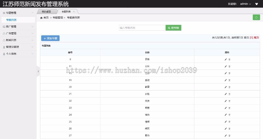 Java基于SSH的新闻资讯网站源码带前后台