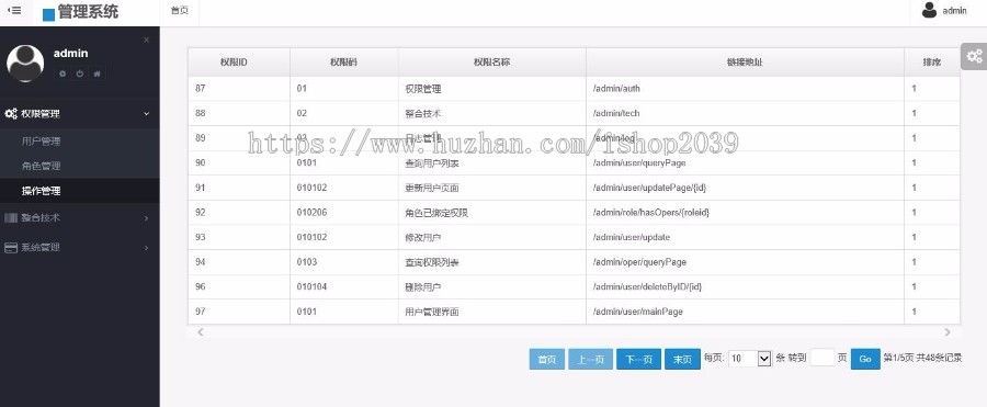 java后台权限管理系统源码springboot+mvc+mybatis(通用mapper)+druid+jsp+bootstrap