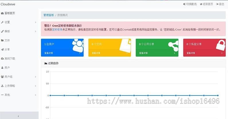 Thinkphp内核 Cloudreve云盘系统源码 带视频搭建教程 支持本地储存