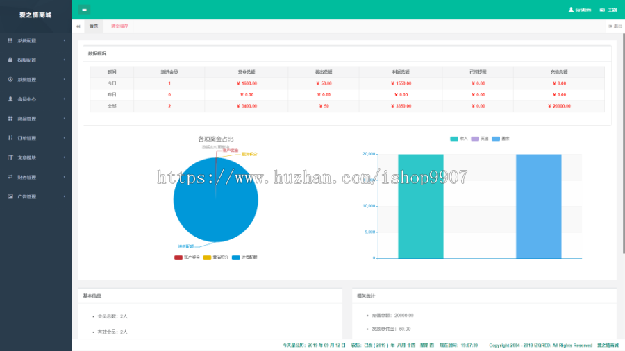 爱之情商城系统,B2B2C分销商城系统,带进货模块,代理模块,二级分销商城