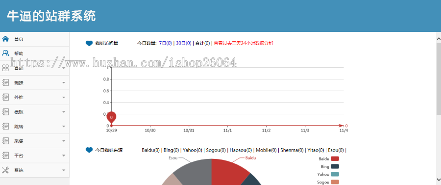 站群优化蜘蛛池引流必备自动采集支持外推支持增加用户