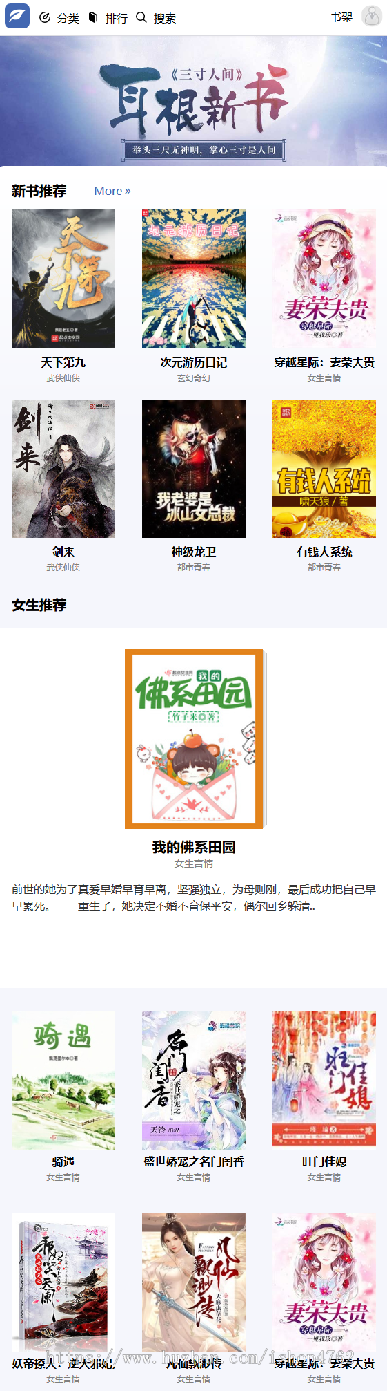 杰奇自适应小说模板有度小说模板杰奇2.4小说模板,附带安装