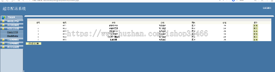 javaweb JAVA JSP超市配送系统超市系统网上订餐系统网上点餐系统网上订餐在线订餐