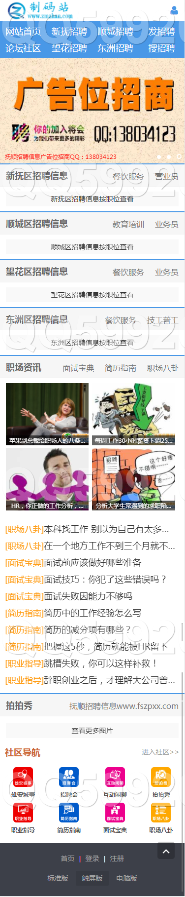 discuz大气招聘信息论坛 招聘找工作 整站源码