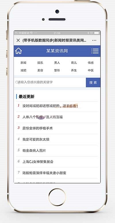 新闻时报资讯类网站织梦模板 新闻资讯门户网站源码(带手机版)