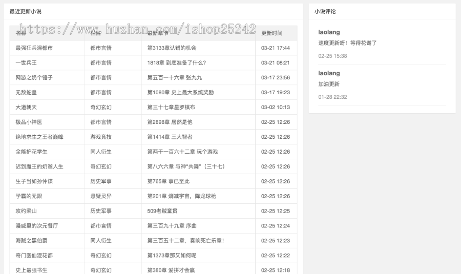 老狼小说源码自动采集+【深度seo优化】+wap自适应=小说网站源码 (原创模板 )