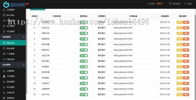 Thinkphp仿918国际导航简洁模板网址导航整站源码+数据打包