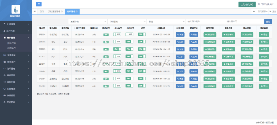 运营版聚合支付系统,可对接网关网银、转卡、支付宝、微信、汇付天下等