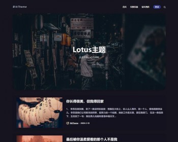 WordPress暗黑极客自媒体资讯博客主题Lotus1.1