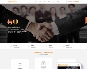 响应式代理记账财政咨询服务类网站织梦模板（自适应手机端）