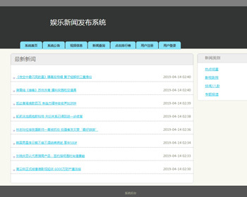 JAVA JSP娱乐新闻发布系统 视频新闻系统-毕业设计 课程设计