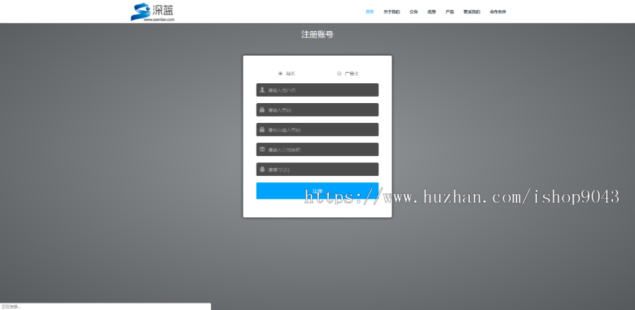 T12_中易广告联盟,前台模板风格T12,广告前台模板,首页模板风格