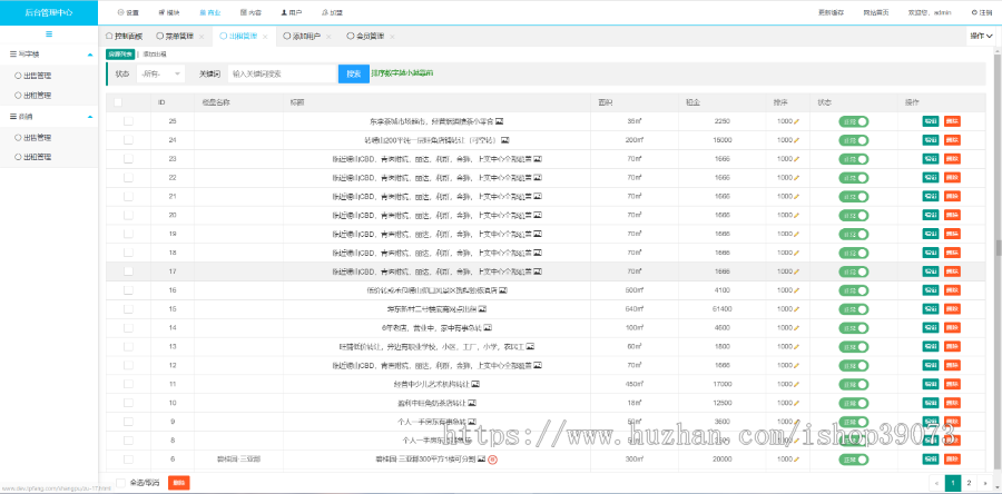 PHP多城市版|商铺转让|门面转让系统|商铺转让门面转让转让网站源代码
