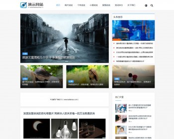 自适应手机HTML5新闻资讯个人博客帝国CMS整站模板-ecms042