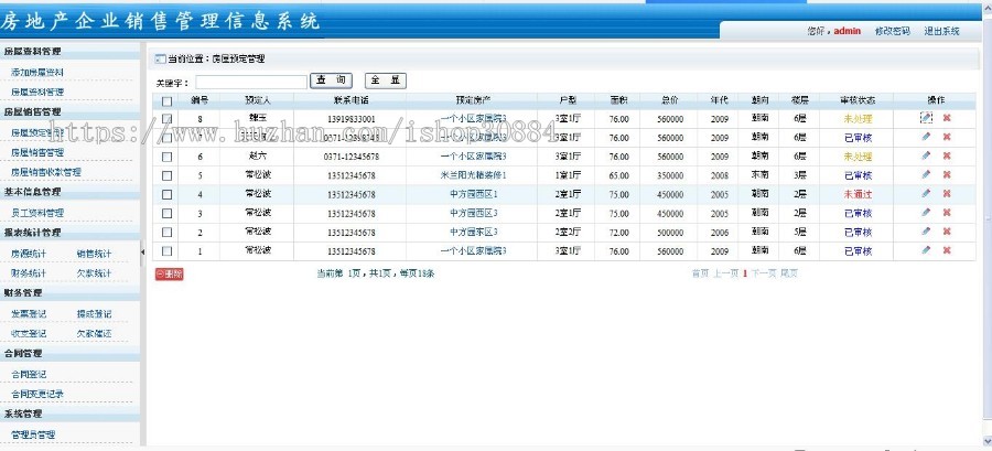 ASP.NET C#房地产企业销售管理系统 房地产销售系统 web房屋销售系统-毕业设计 课程设计