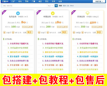 【包搭建】仿Discuz会员用户组1.4版本+支持PC和手机VIP自助开通+dz插件+搭建教程