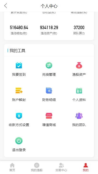 渔船矿 机挖 矿矿池矿场自动挂机收益区块链分销直推奖虚拟货 币理财项目数字资产交易