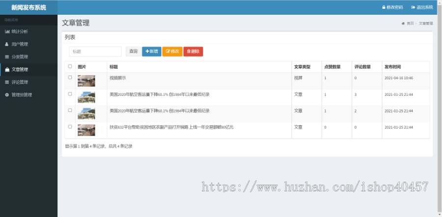 java springboot新闻发布微信小程序源码