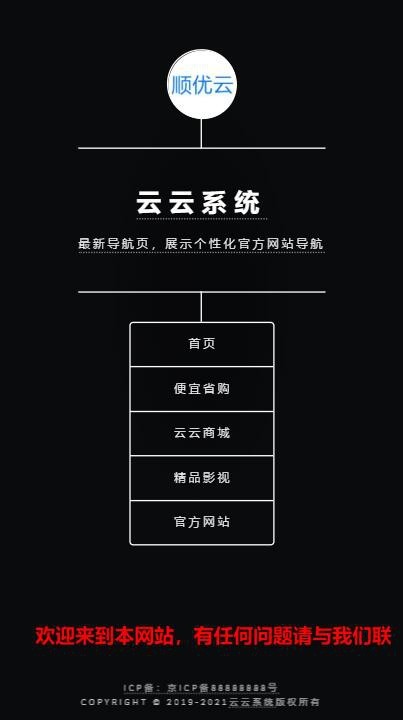 (带后台管理)超酷简单大气官方导航官方页面,宣传推广引流引导页面,个性化产品官网