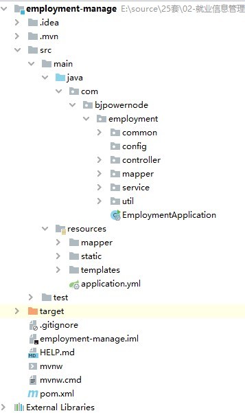 Java SpringBoot大学生 毕业生就业信息管理系统源码网站程序设计
