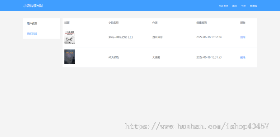 springboot vue小说阅读网站源码