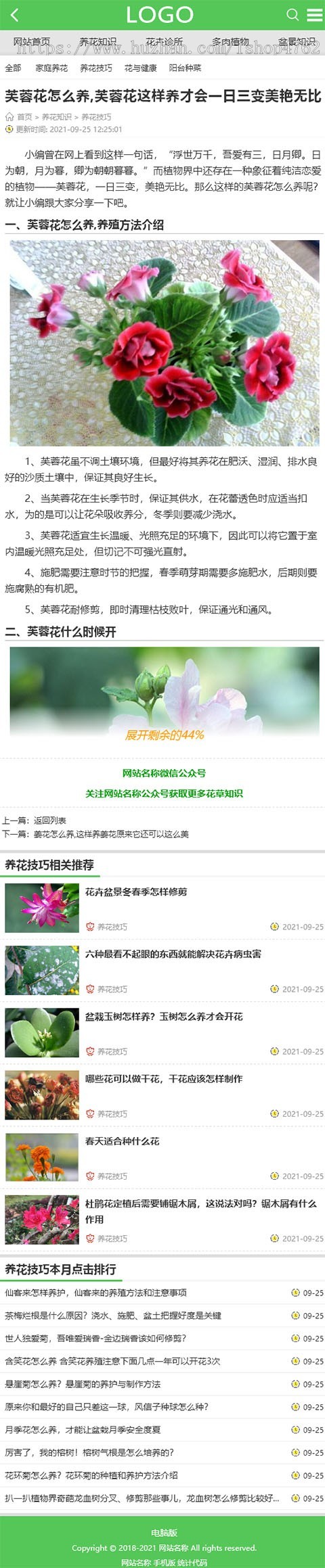 养花技巧,多肉,盆景,花语,花卉网站,盆景制作,花草树木类资讯模板