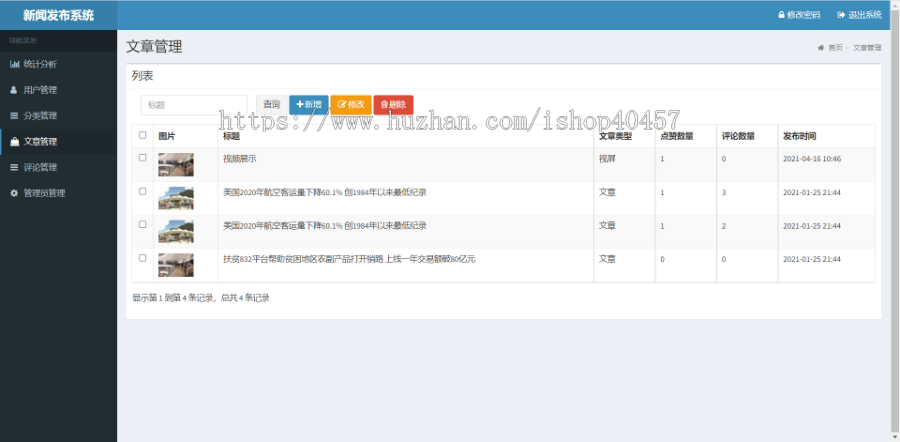 javaweb springboot新闻网站源码