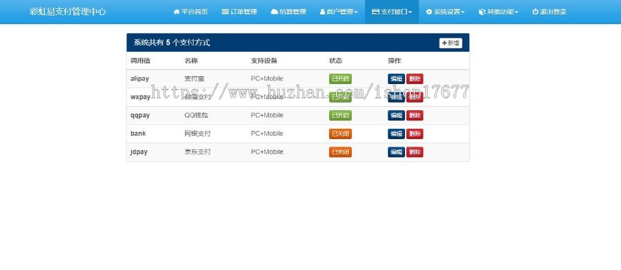 2021彩虹易支付开源运营版源码v8.1.1/支持轮训/银联/京东/提现t0t1/实名认证