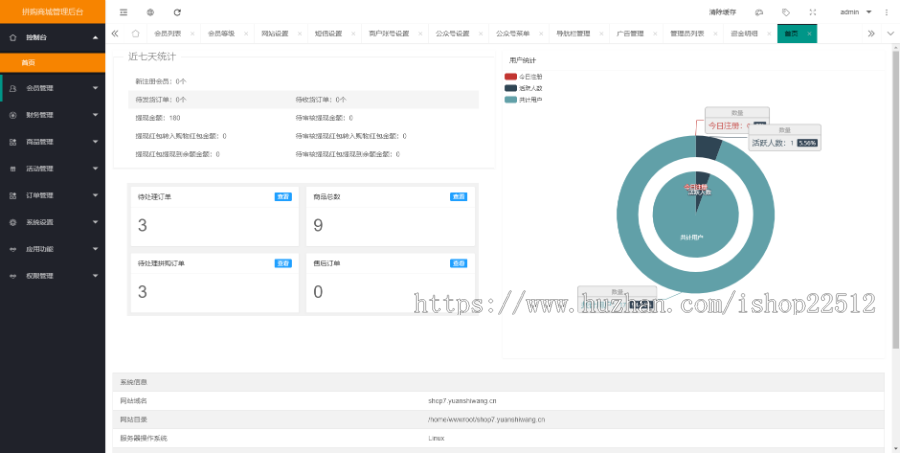 拼购团购商城/多会员等级/拼购成团/购物红包/拼购奖励/添加会员/广告/公众号-shop7