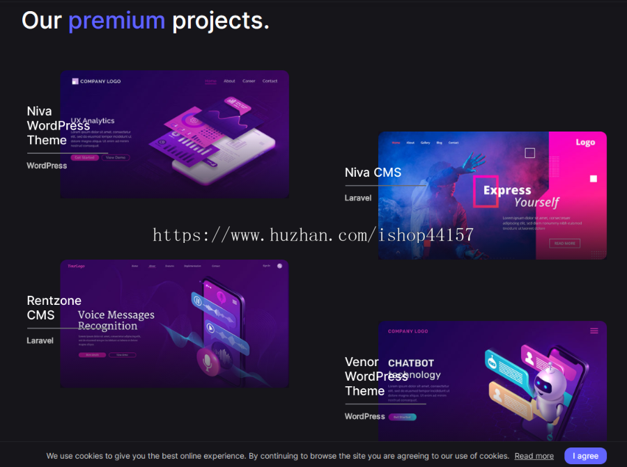 多用途企业网站CMS & 创意代理管理系统PHP源码