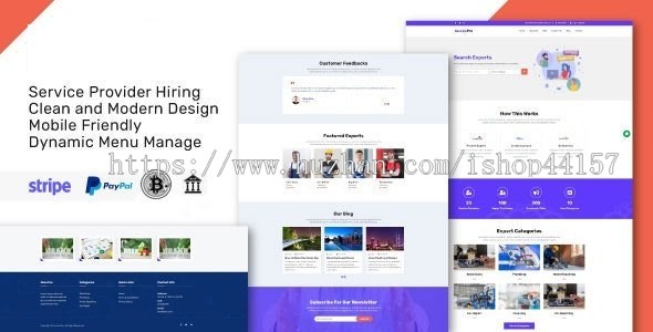 多商户全开源服务销售市场Laravel8框架PHP源码对接Paypal|Stripe支付