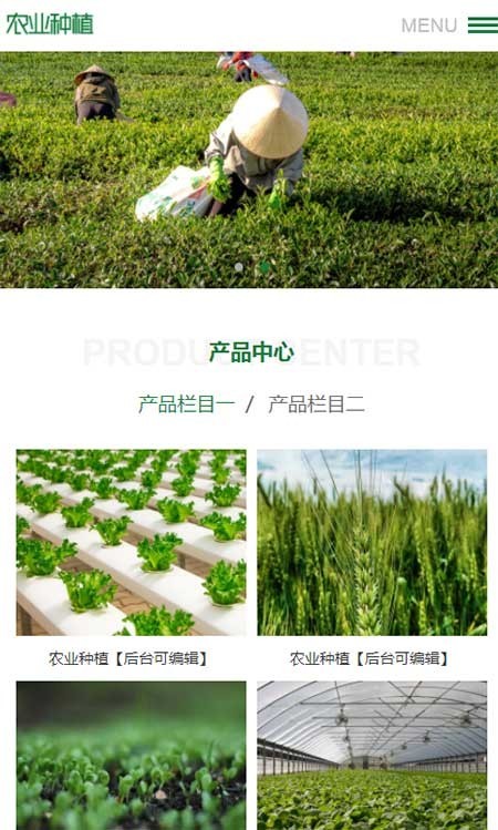 H5响应式pb模板种植基地绿色花卉绿林农业养殖PBOOTCMS企业网站模板源码自适应手机端