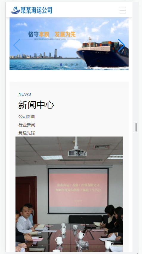 响应式海运船舶控股类网站(含一个域名商业授权)