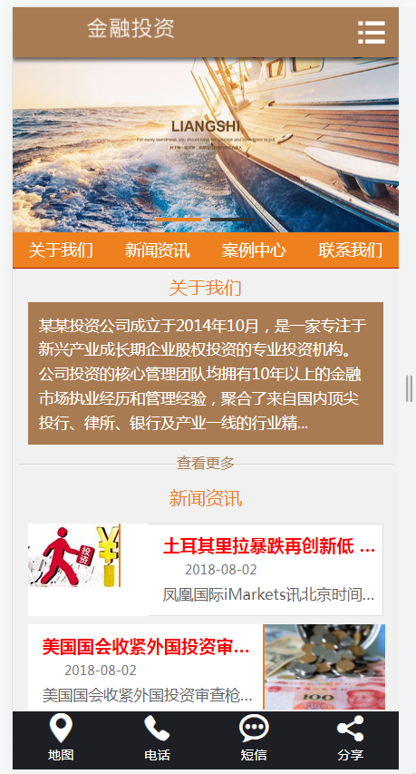 金融股权投资类企业网站（含一个域名商业授权）