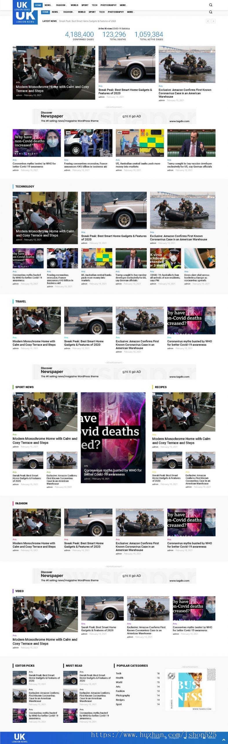 英文联盟affiliate源码模板 英国本地新闻WordPress网站主题 含数据和采集器