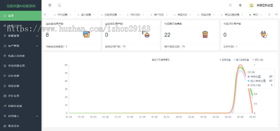 无限坐席AI智能客服管理系统 在线聊天即时通讯源码 网站H5客服源码 IM在线访客接待系统