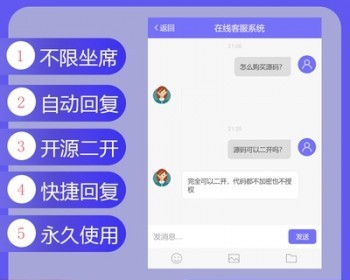 2024更新php在线客服聊天系统网站源码支持app小程序公众号网页H5无限座席手机自适应