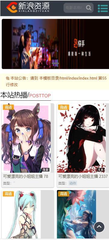 苹果CMSV10新版简易灰色SEO模板自适应手机版