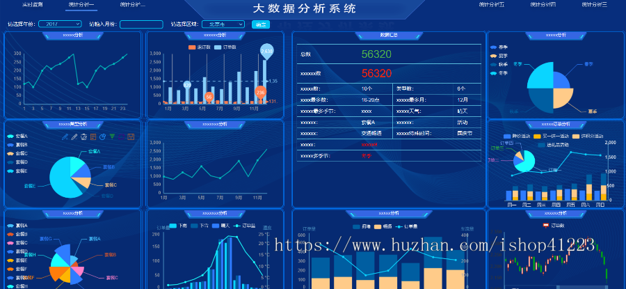 实时监测大数据5种界面html代码