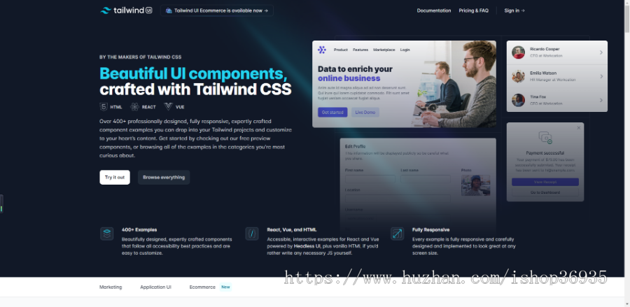 官方完整TailwindUI组件库