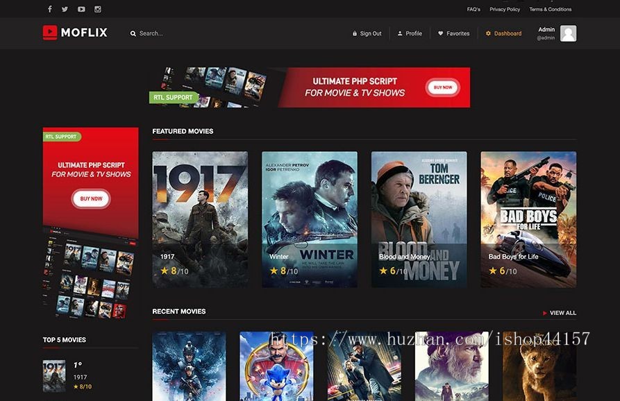 iFlix仿NetFlix影视门户系统电影电视剧在线节目观看PHP源码