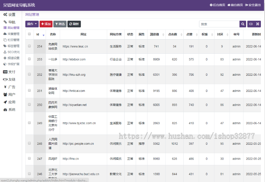 22614 开源的分类导航网站自动收录系统,支持免费发布、积分快审发布、VIP用户发布