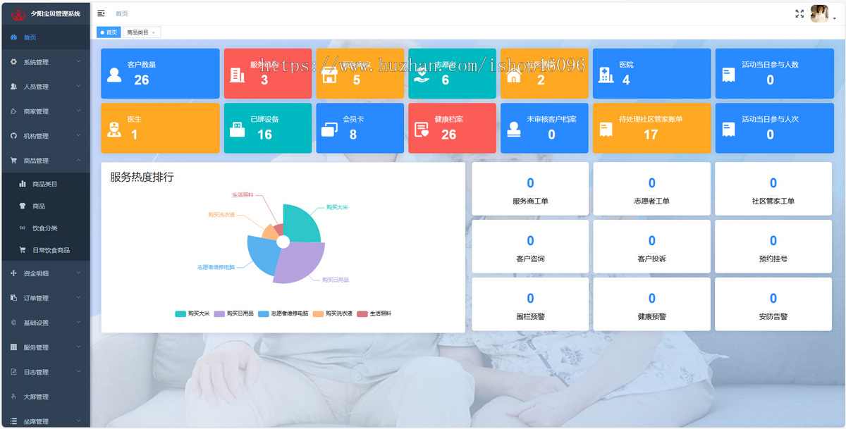 低价出智慧养老系统老人健康居家养老社区养老机构微信小程序app源码
