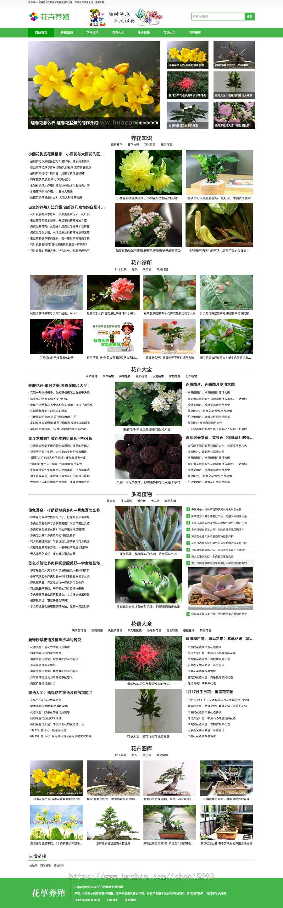 推荐(带手机端)花卉养殖新闻资讯类网站模板 养花种花绿植种植类网站源码