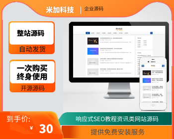【官方正品授权】响应式SEO教程资讯类网站
