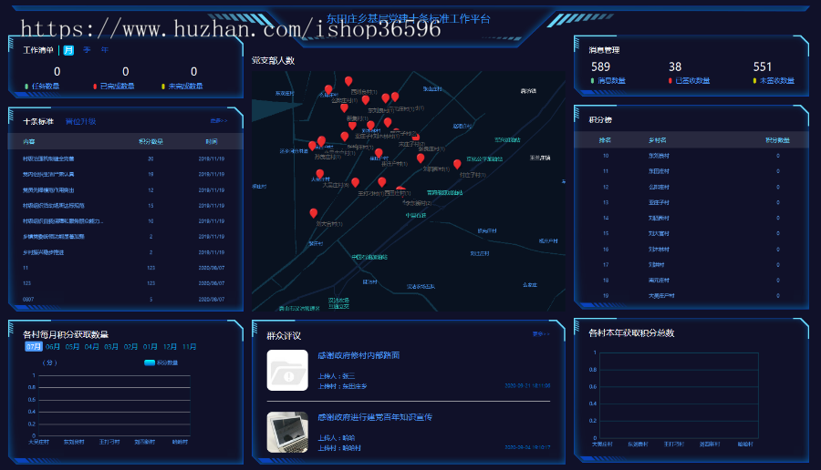 智慧党建信息管理APP云平台,为党建云平台,党建app,智慧党建,含党建数据大屏幕