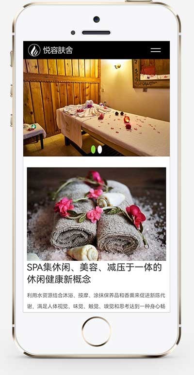 响应式美容养生会所网站源码整容机构网站休闲娱乐会所网站spa美容足疗店整形医院网站