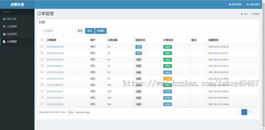 java多商户点餐小程序源码