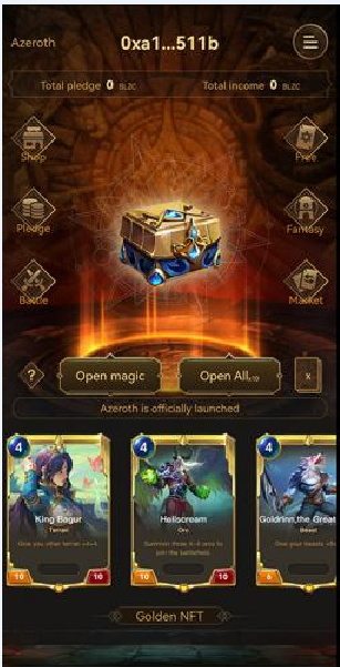 区块链dapp游戏Golden高端NFT卡牌盲盒 艾格拉斯 NFT游戏系统